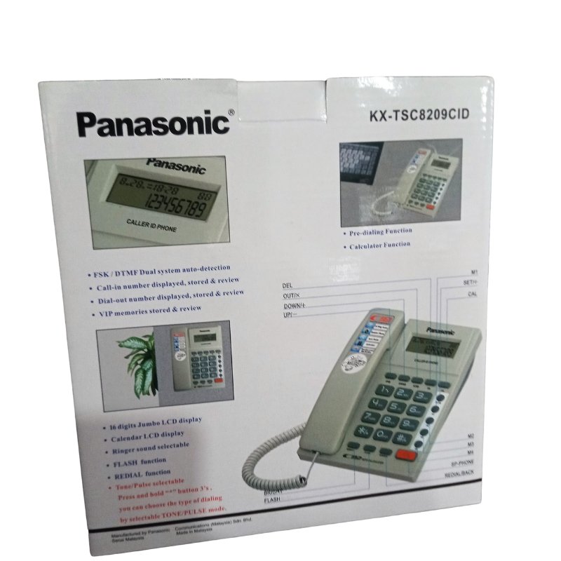 Panasonic KX-TSC8209CID Professional Landline Phone with Calculator Vsonic