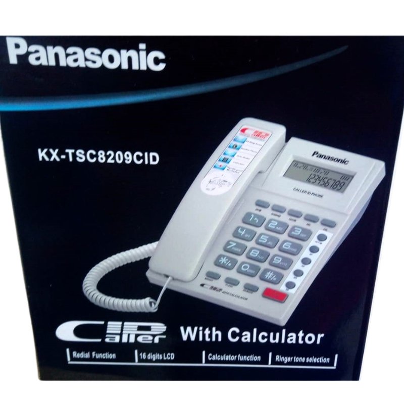 Panasonic KX-TSC8209CID Professional Landline Phone with Calculator Vsonic