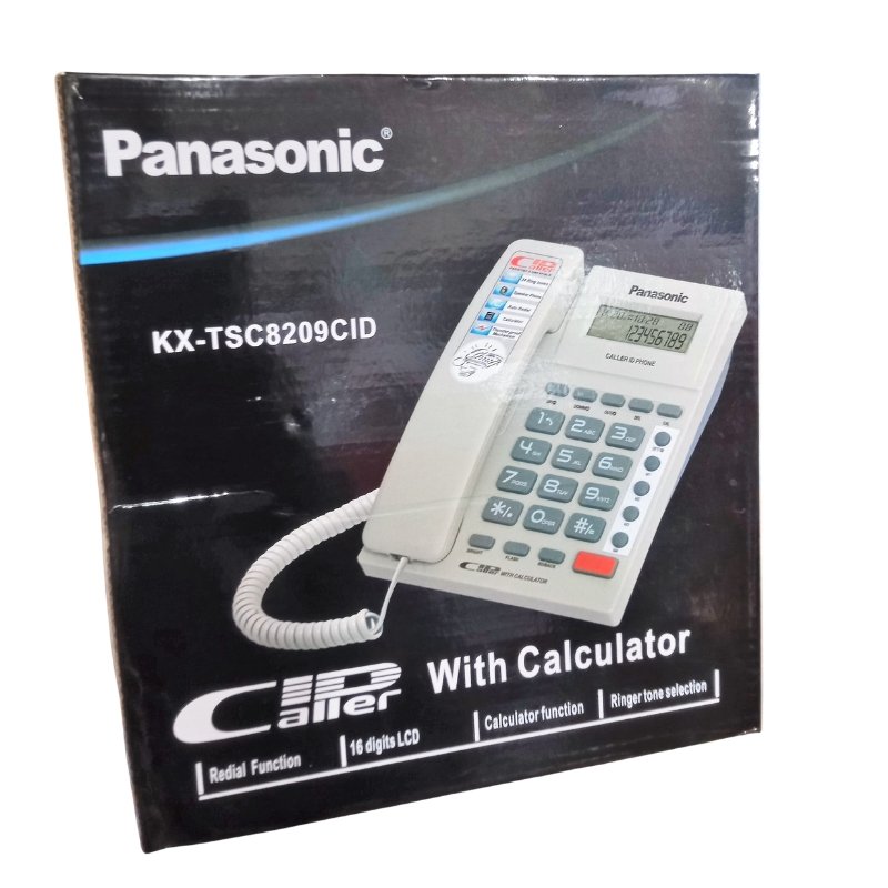 Panasonic KX-TSC8209CID Professional Landline Phone with Calculator Vsonic