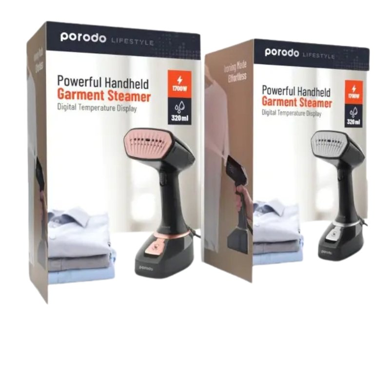 PORODO HANDHELD STEAMER BLACK SILVER Vsonic