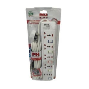 Pride Home 5 Way Multi Extension Socket with 3 USB Vsonic
