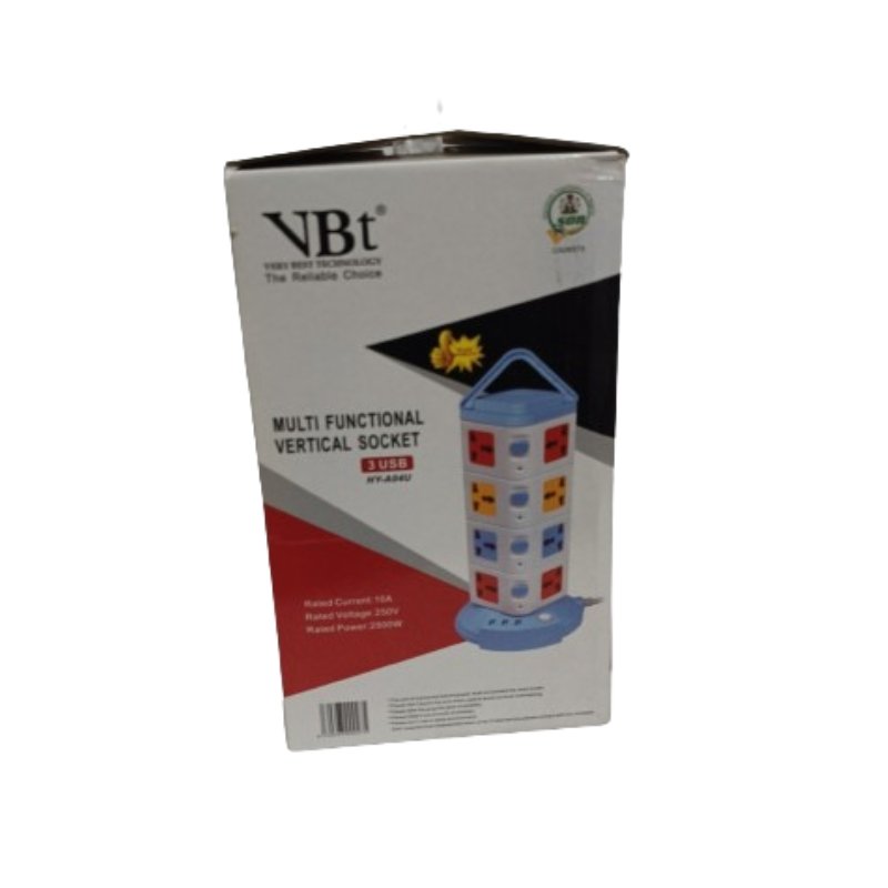 VBT 16 Ways Multi Function Vertical Socket Extension with 2 USB Vsonic