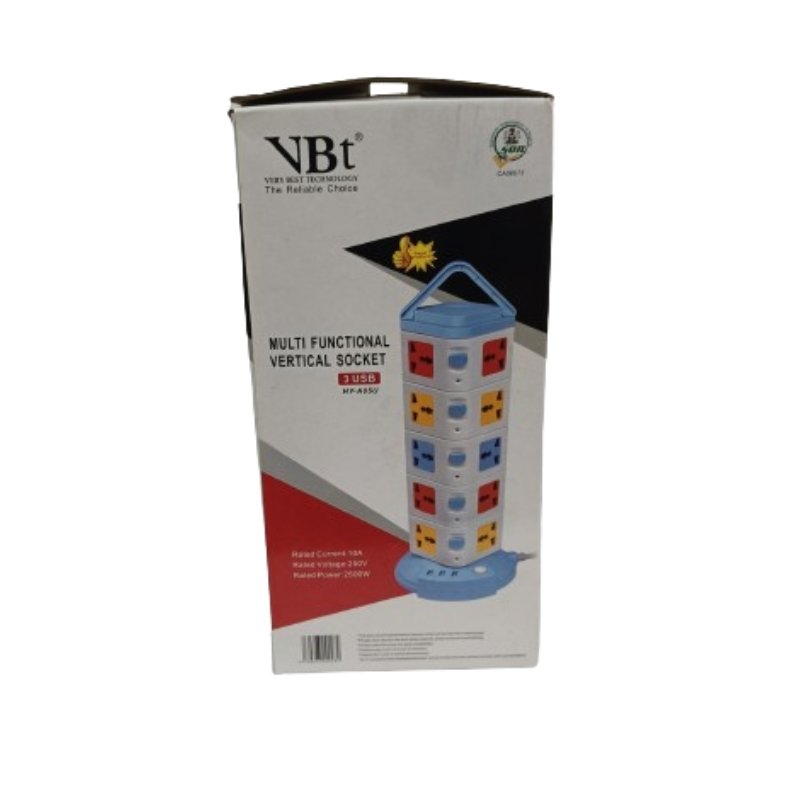 VBT 20 Ways Multi Function Vertical Socket Extension with 2 USB Vsonic