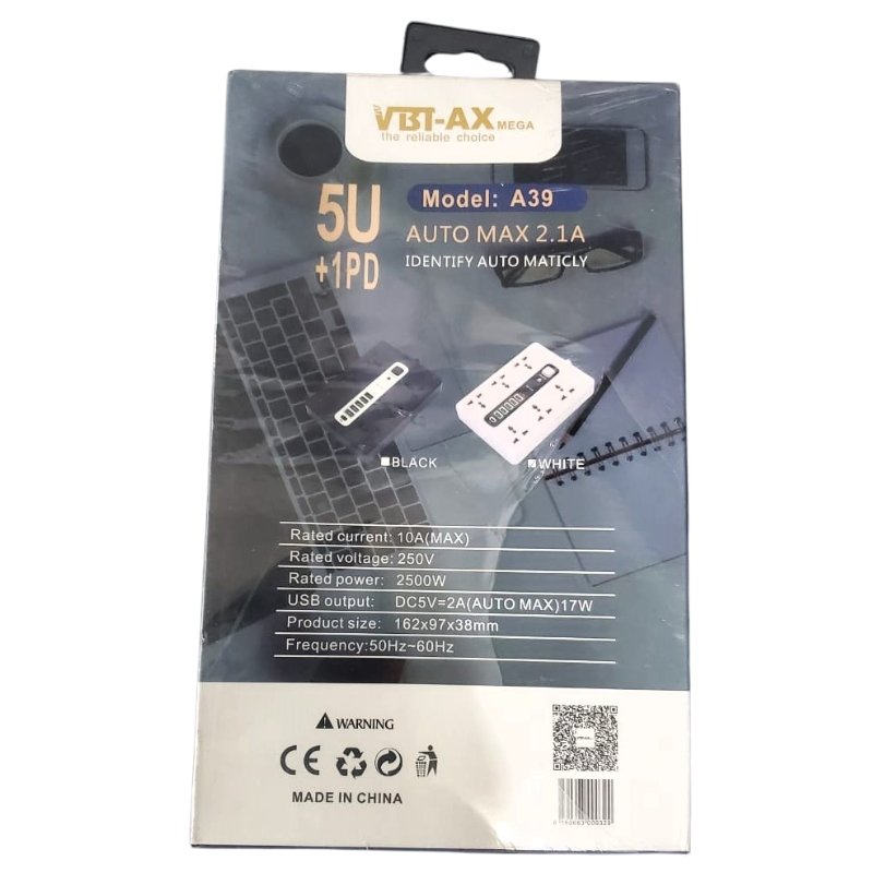 VBT-AX Mega 6 Sockets Extension Box Vsonic