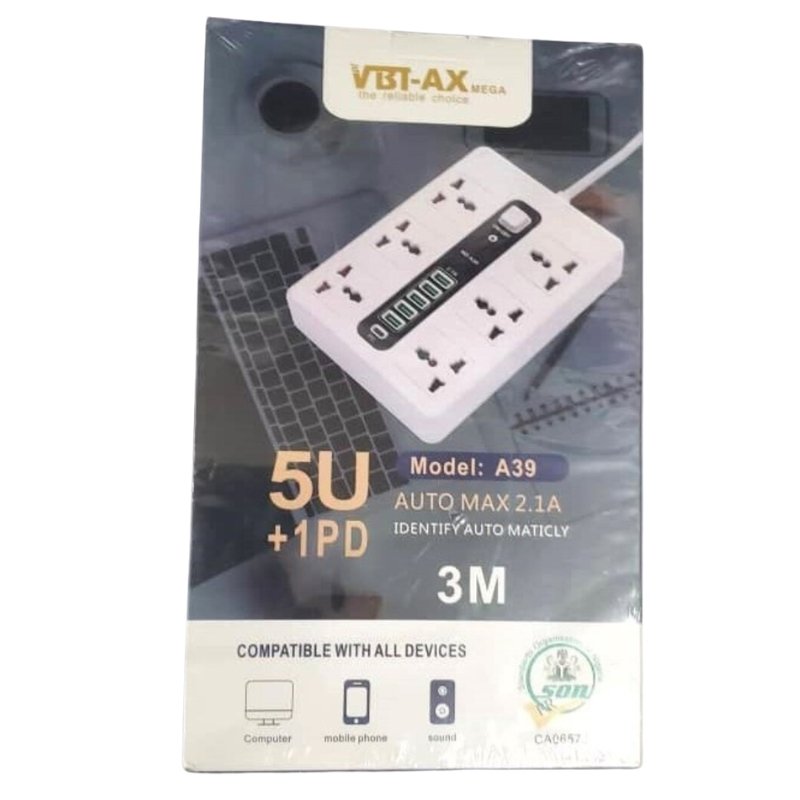 VBT-AX Mega 6 Sockets Extension Box Vsonic