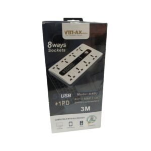VBT-AX MEGA 8 Ways Multi Socket Extension with 5 USB Vsonic
