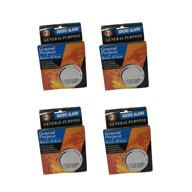 Vsonic General Purpose Smoke Alarm 4 pcs Combo Set Vsonic