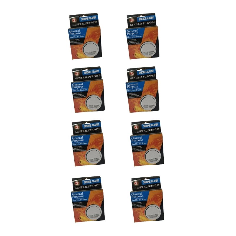 Vsonic General Purpose Smoke Alarm 8 pcs Combo Set Vsonic